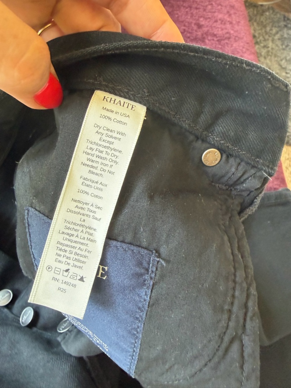 KHAITE Black Straight-Leg Women’s Jeans - Picture 6 of 7